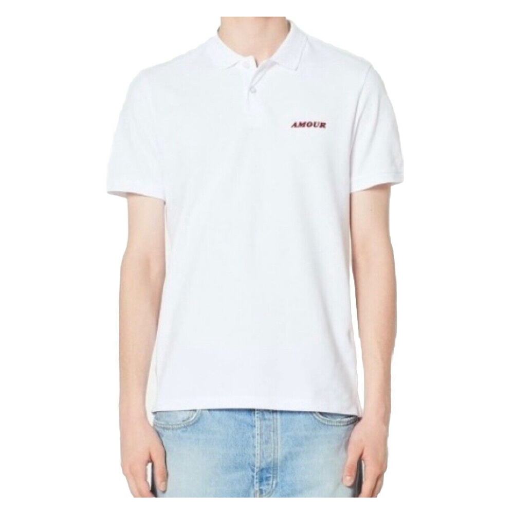 Sandro‎ Collar Short Sleeve Polo Shirt Men Size XL New With Tags Amour - Stain